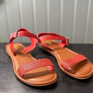 Mia Red Brown Calista Sandal Size 10